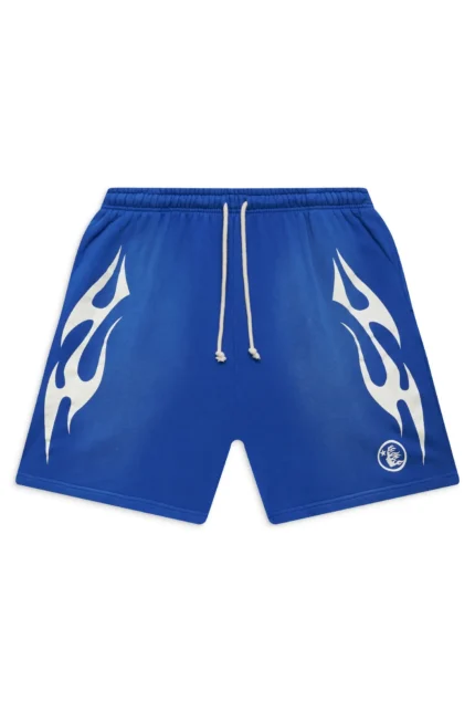 Flame Logo Shorts White